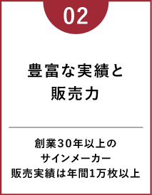 豊富な実績と販売力