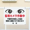 目ヂカラサイン 監視カメラ作動中