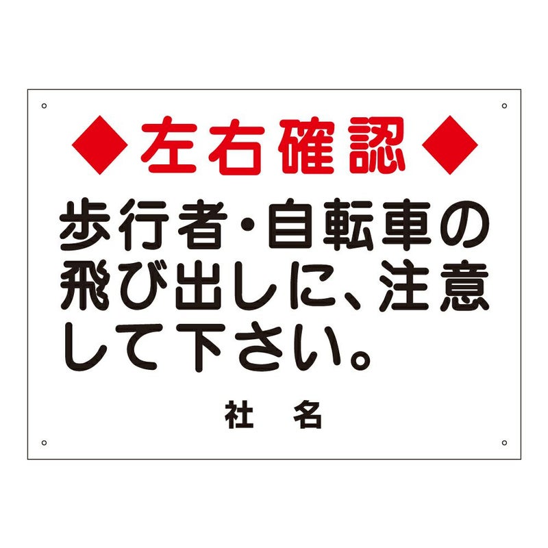 左右確認飛出注意