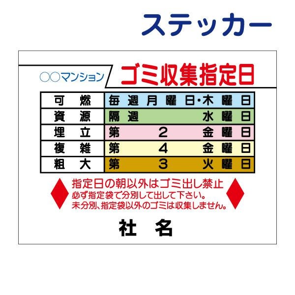 看板風注意ステッカー