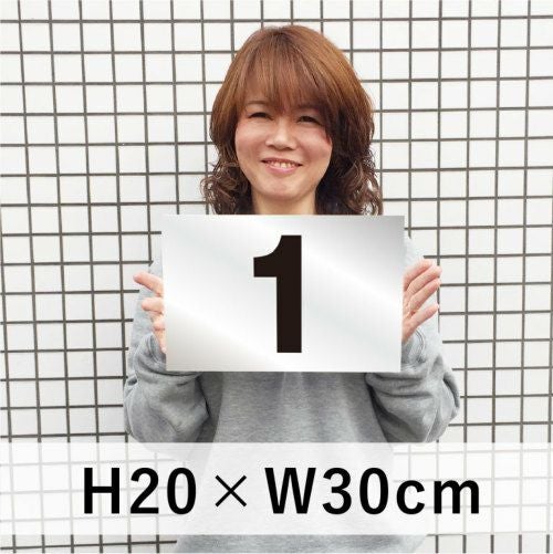 番号プレート シルバー 30枚 200×300mm