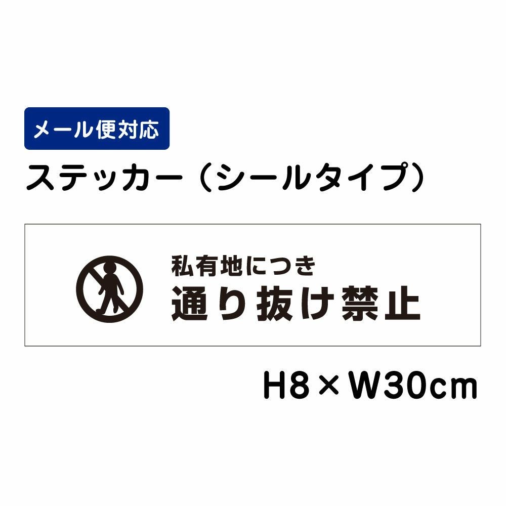 私有地につき通り抜け禁止