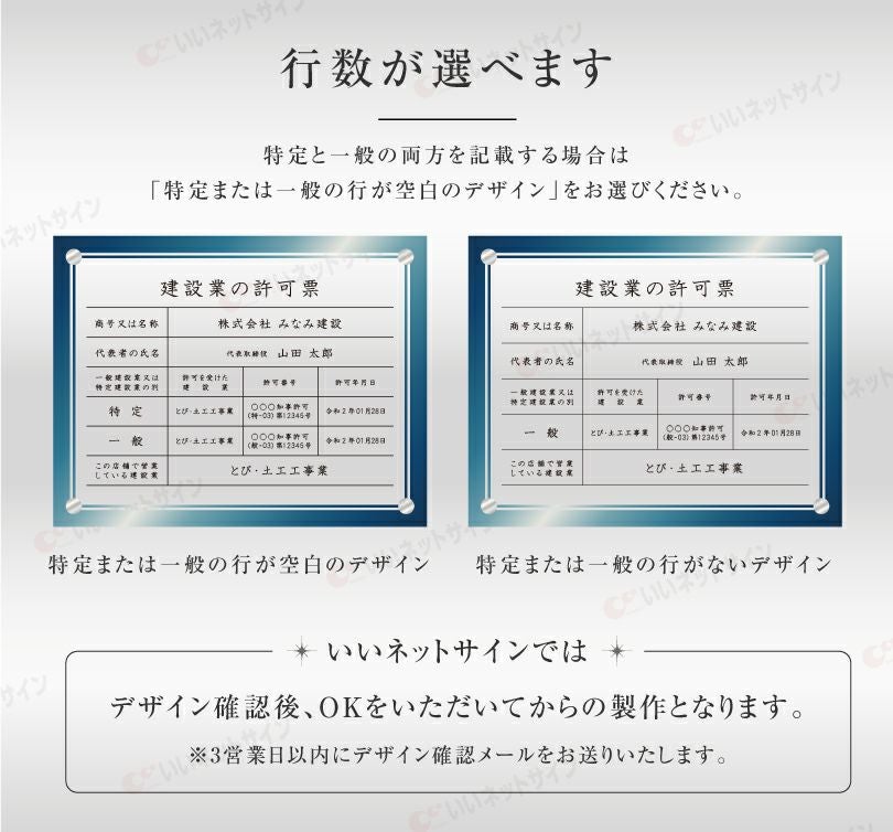 許可票 看板