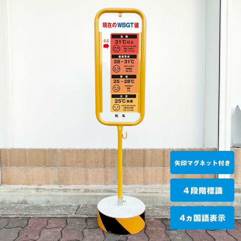 現在のWBGT値 スチール置き看板 o-wbgt | 【本店】看板ならいいネット