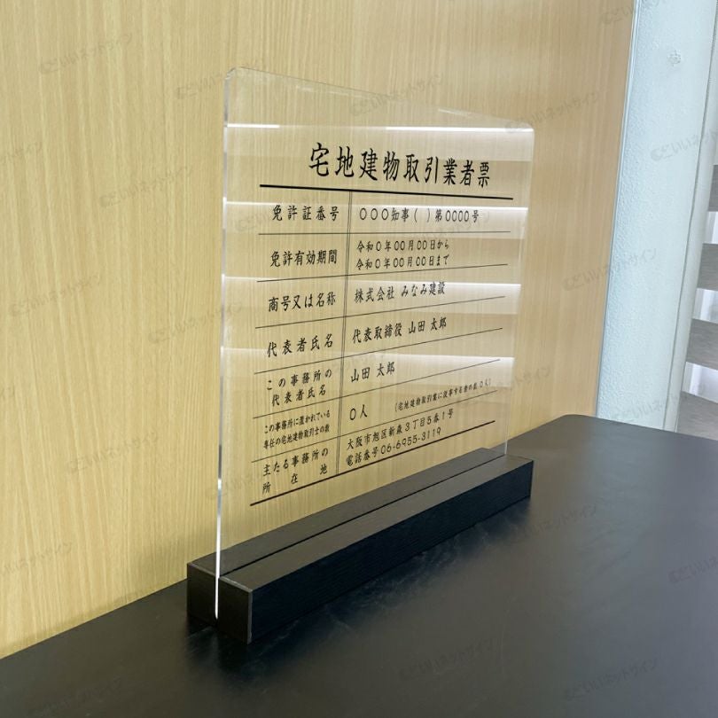 宅建 業者票