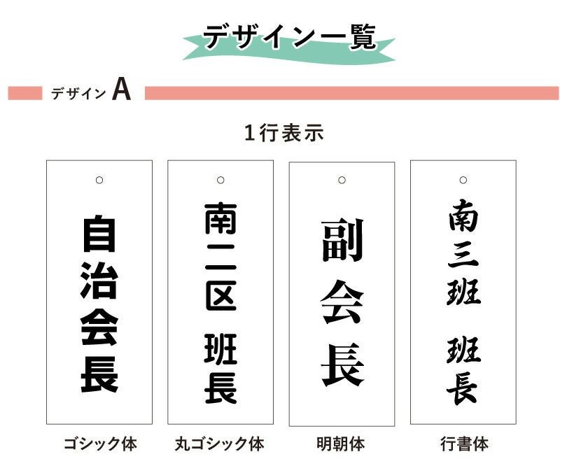 副班長 区長 会長