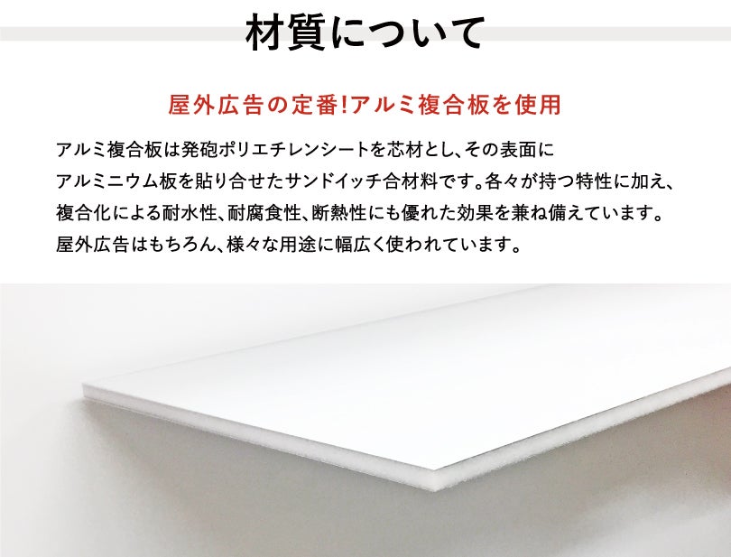 特定金属くず買受業 A4サイズ アルミ複合板 自立タイプ 白 spec-white